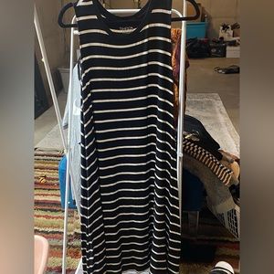 Black and White Striped Tank Dress